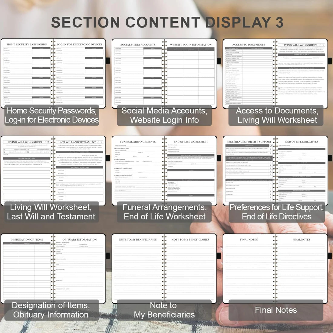 Verdo  End of Life Planner – Estate Planning & Important Information Organizer | Final Wishes & Legacy Workbook